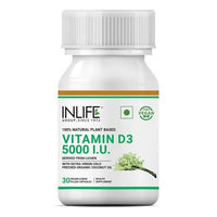 Thumbnail for Inlife Vitamin D3 5000 IU Capsules Without Gelatin