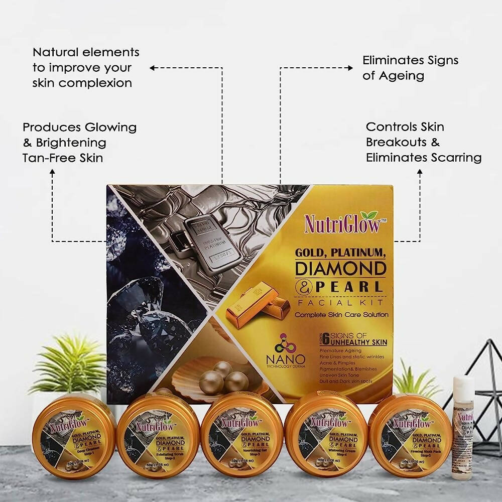NutriGlow Platinum Diamond Gold and Pearl Facial kit - Distacart