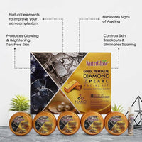 Thumbnail for NutriGlow Platinum Diamond Gold and Pearl Facial kit - Distacart