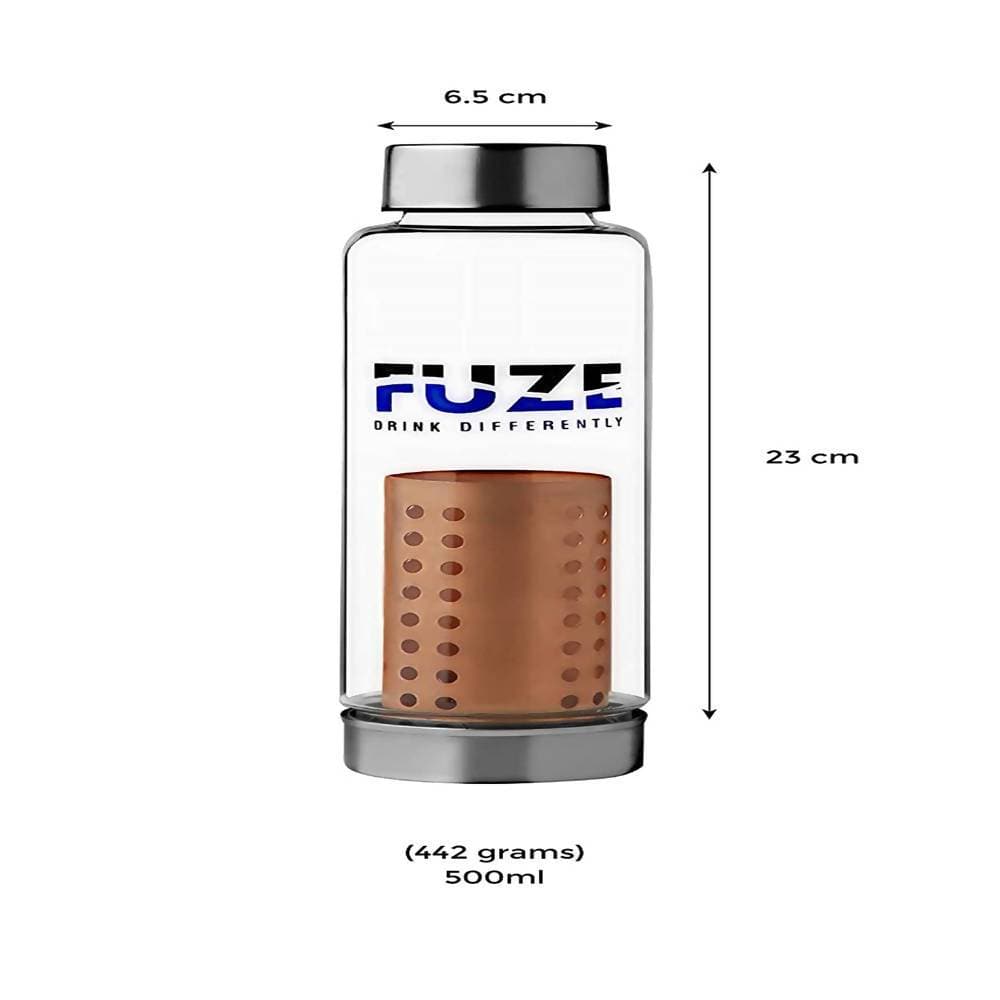 Fuze Glass Bottle With Pure Copper Filter