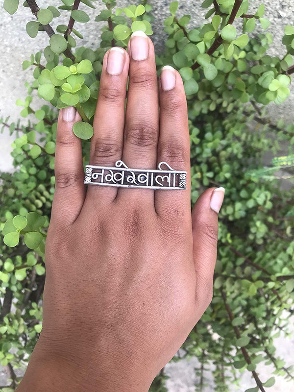 Silver-Plated Alloy Silver Oxidised Ring And Earring Combo - The Pari - Distacart