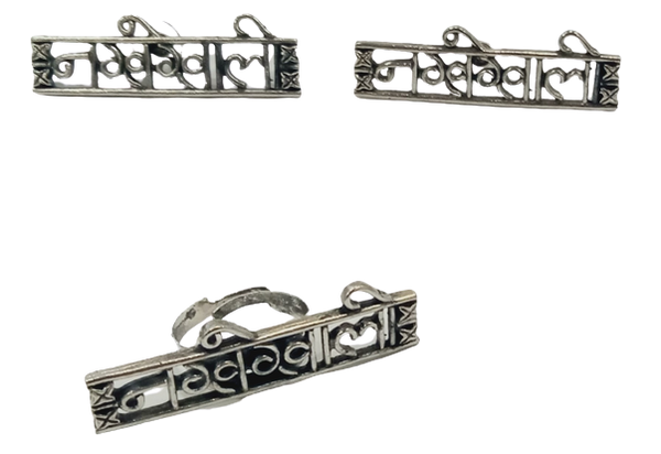 Silver-Plated Alloy Silver Oxidised Ring And Earring Combo - The Pari - Distacart