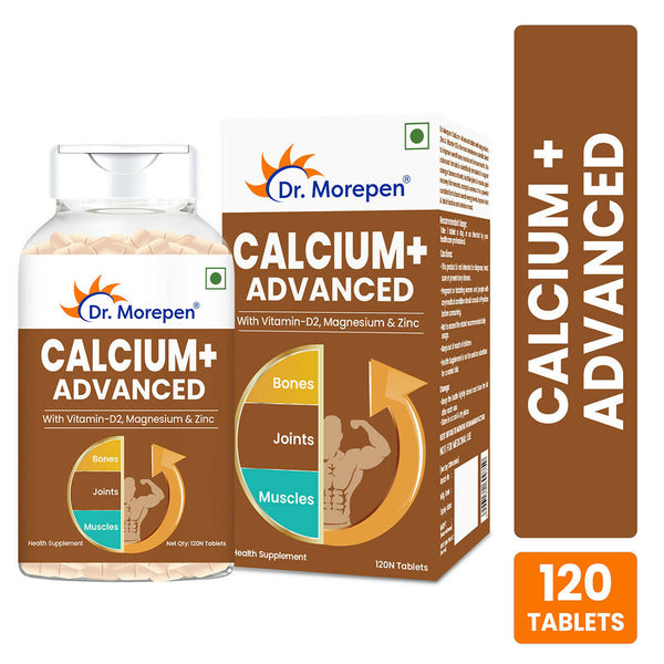 Dr. Morepen Calcium+ Advanced Tablets with Vitamin - D2, Magnesium & Zinc - Distacart