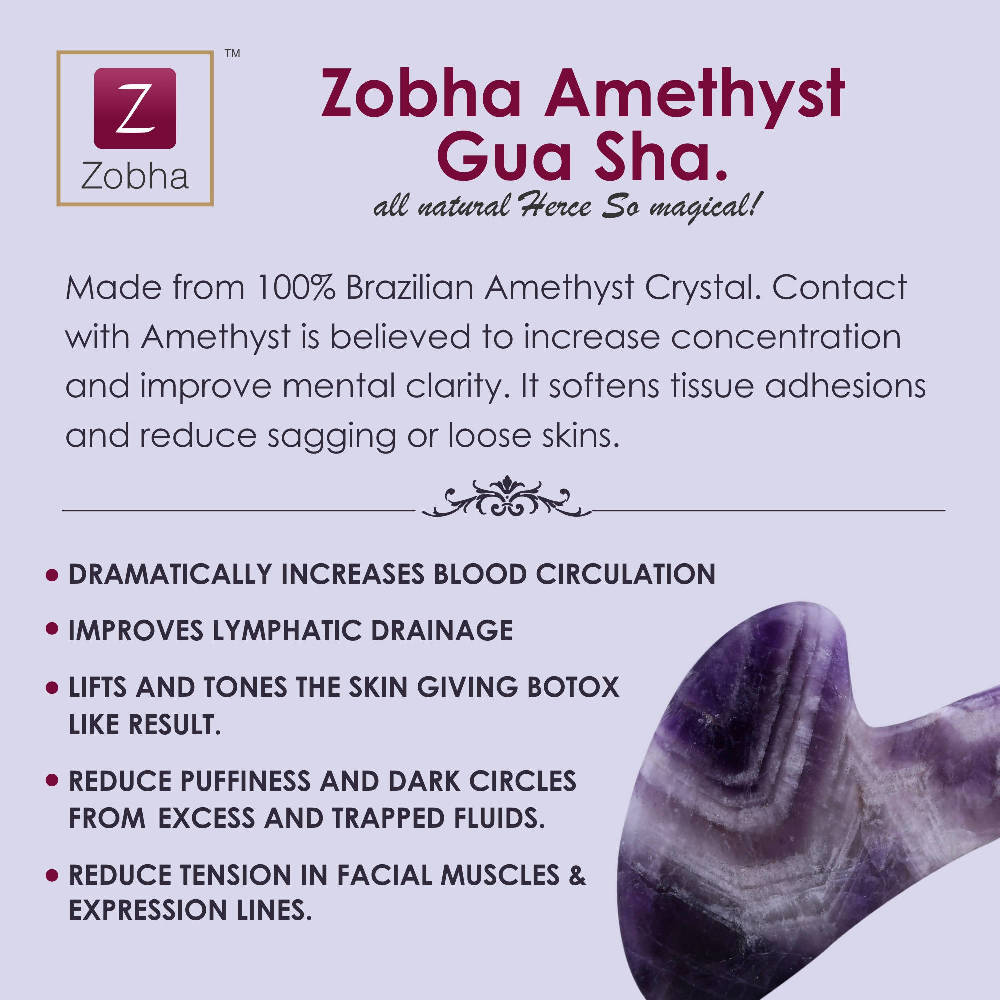 Zobha Amethyst Gua Sha Benefits