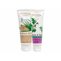 Thumbnail for Patanjali Neem Tulsi Face Wash Plus Multani Mitti Face Pack - Distacart