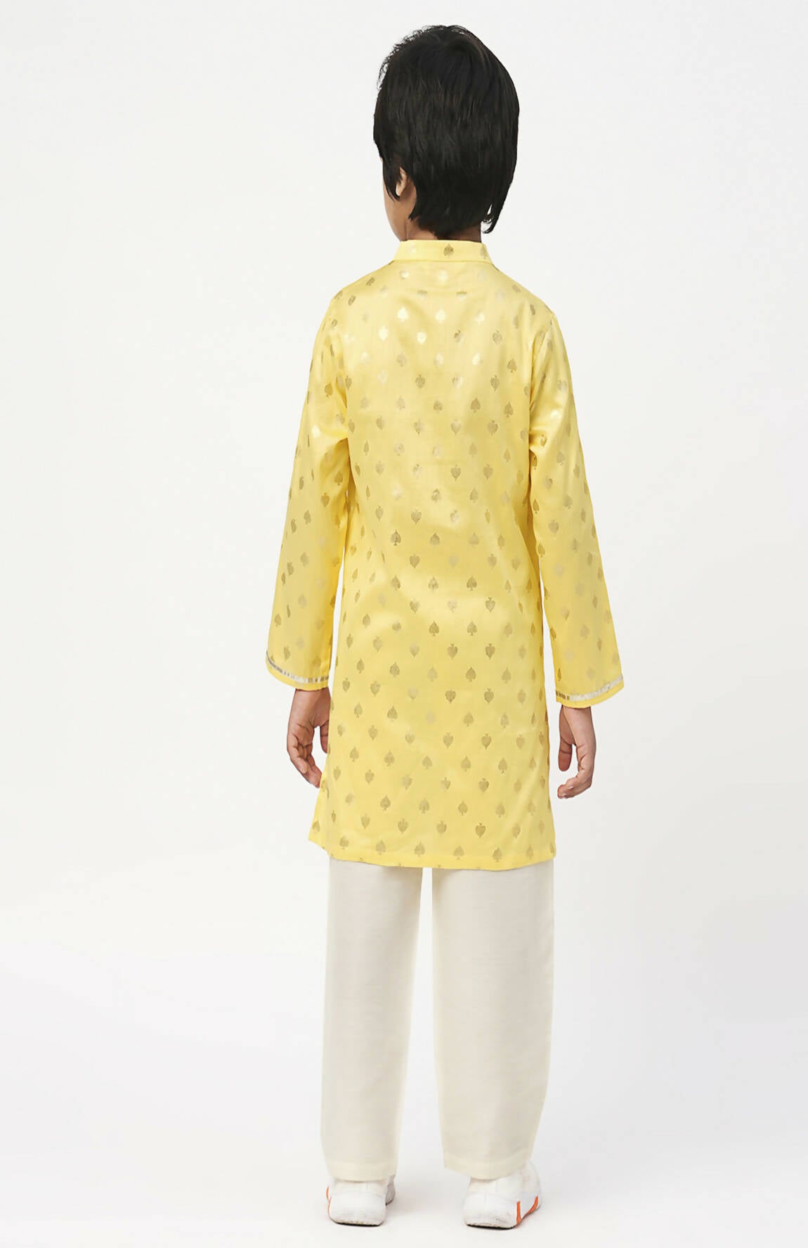Lil Drama Mehfil Yellow Kurta Pant Set For Boys - Distacart