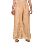 Thumbnail for PAVONINE Beige Color Golden Printed Rayon Fabric Sharara For Women & Girls - Distacart