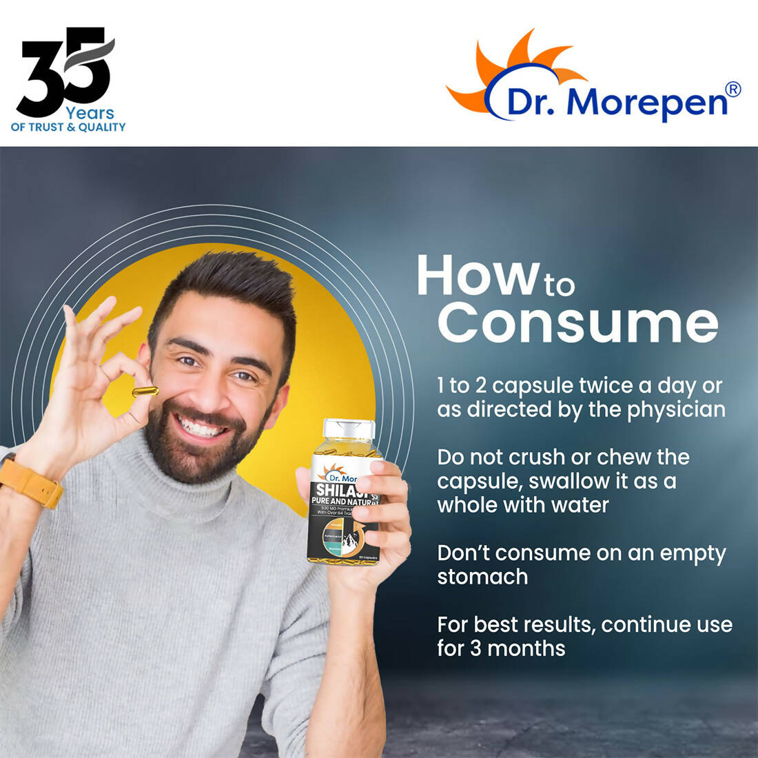 Dr. Morepen Natural & Pure SJ Resin and SJ Capsules Combo - Distacart