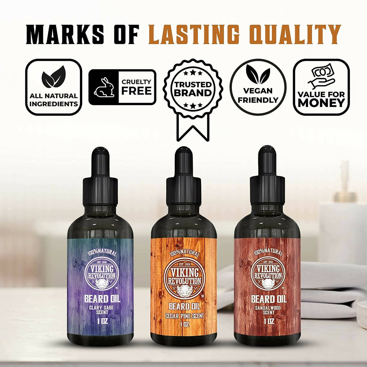 Viking Revolution Beard Oil Combo - Distacart
