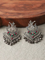Thumbnail for Mominos Fashion Johar Kamal Silver Barrat Ghungroo Earrings