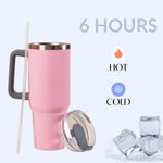Thumbnail for Nestasia Tumbler with Handle Straw & Lid - 1.2L (Pink) - Distacart