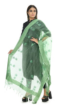 Thumbnail for Mominos Fashion Moeza Orgenza Pista Green Chikan Work Dupatta - Distacart