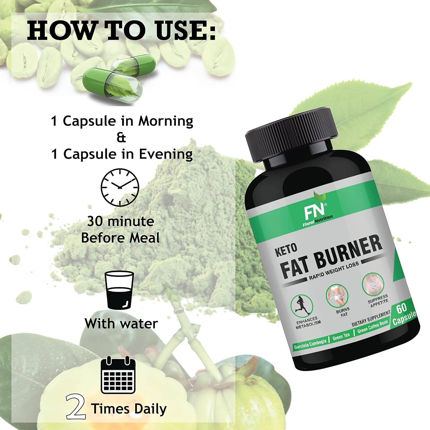 Floral Nutrition Keto Fat Burner Capsules - Distacart