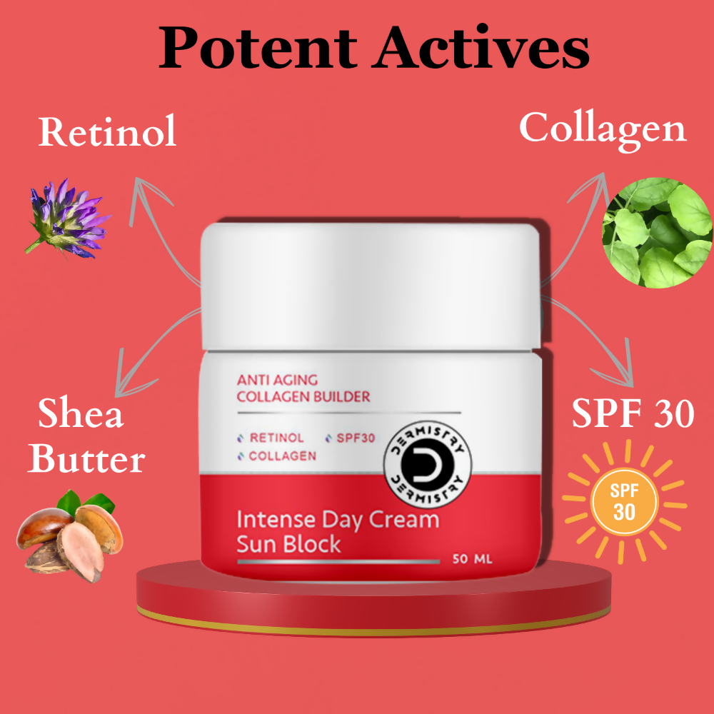 Dermistry Anti Aging Collagen Builder SPF30 Retinol Hyaluronic Acid Nourishing Age Protect Day Cream - Distacart