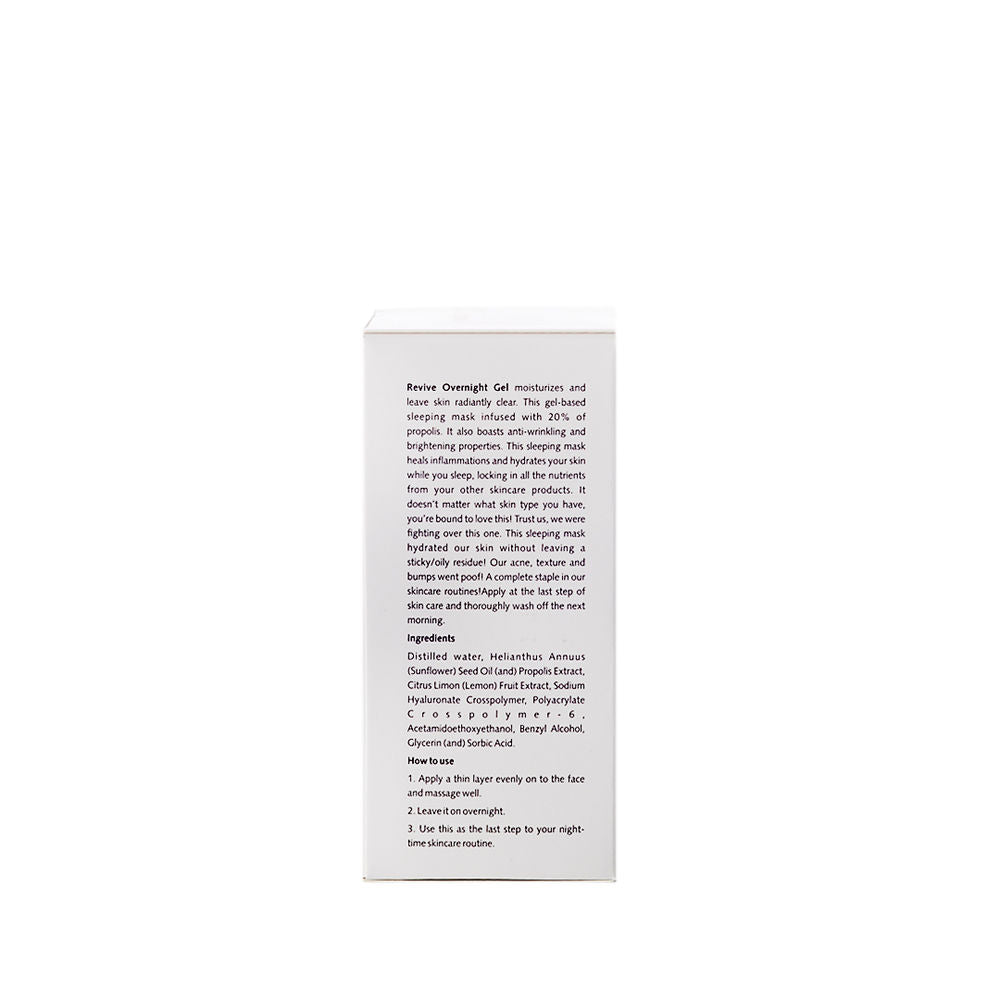 Earth Rhythm Revive Overnight Gel Ingredients