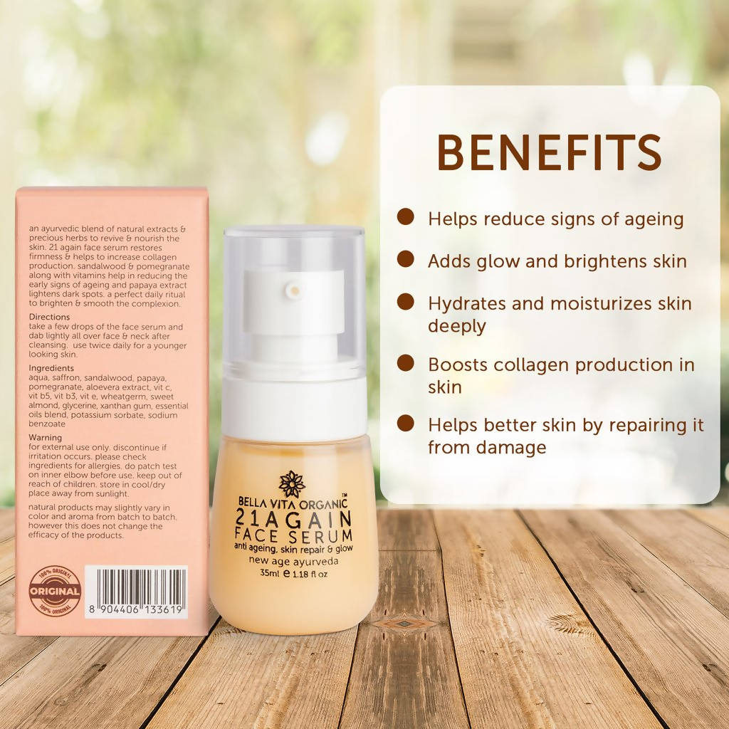 Bella Vita Organic 21 Again Face Serum - Distacart