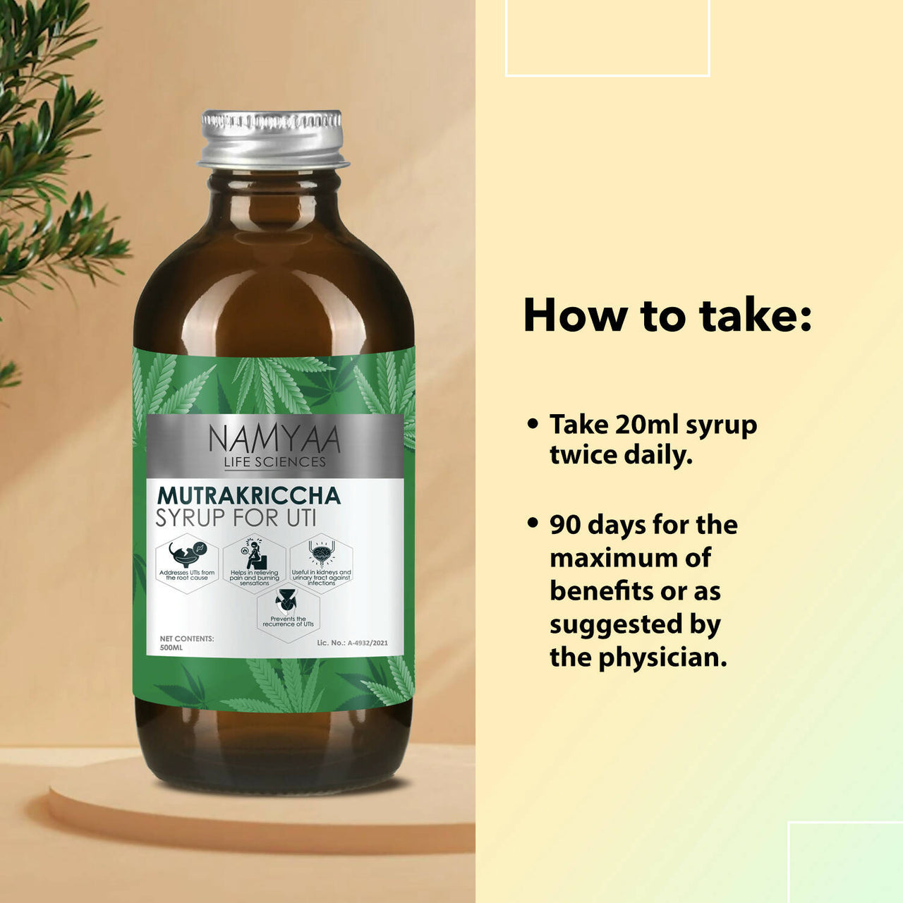 Namyaa Mutrakriccha Syrup for UTI - Distacart