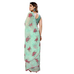 Thumbnail for Women's Partywear Designer Firozi Georgette Fancy Saree - Satrangi - Distacart