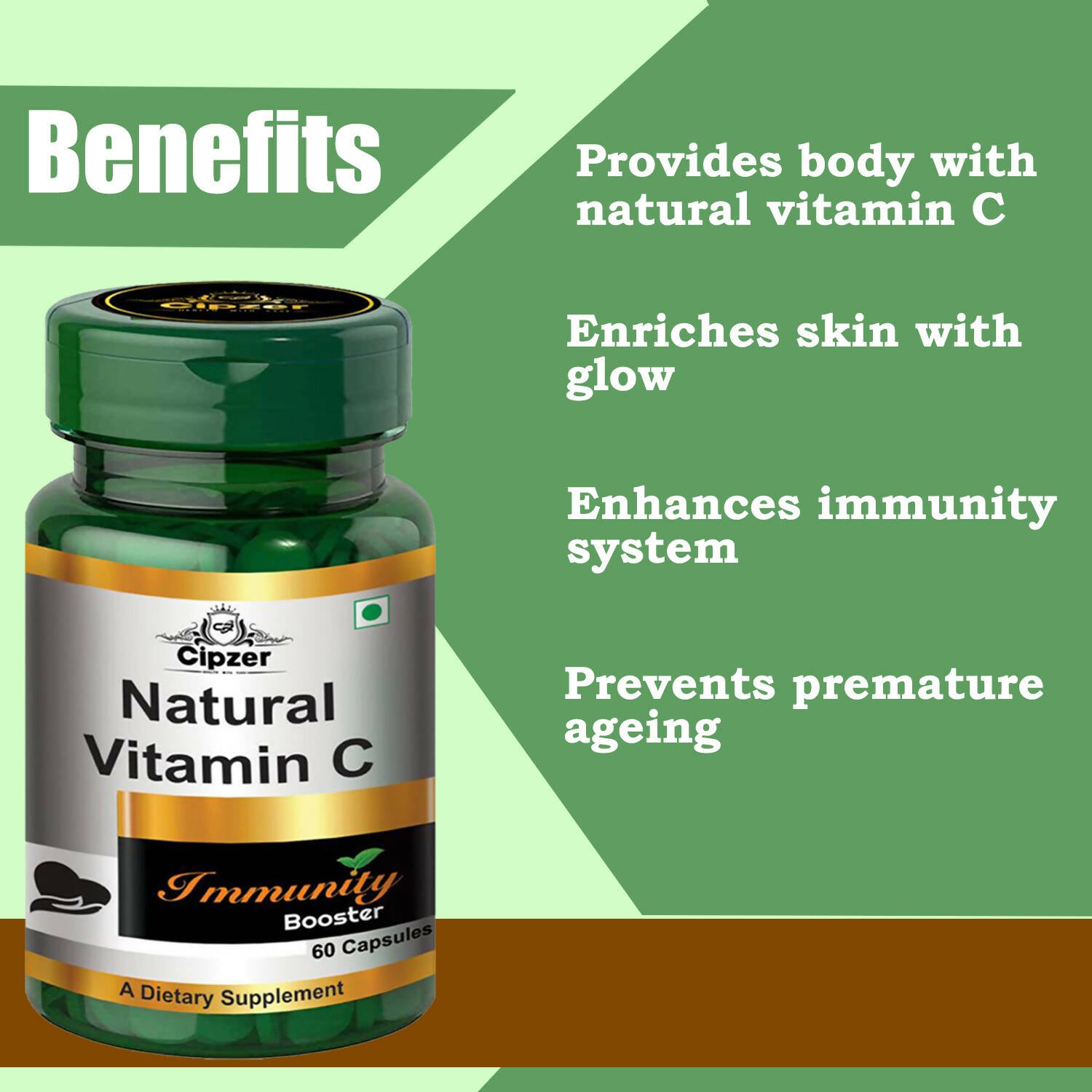 Cipzer Natural Vitamin C Capsules - Distacart
