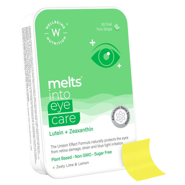 Wellbeing Nutrition Melts Eye Care Vitamins-Zesty Lime & Lemon Flavor - Distacart