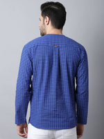 Thumbnail for Even Apparels Blue Pure Cotton Round Neck Slit Kurta - Distacart