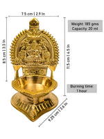Thumbnail for Spillbox Gold-Toned Brass Kamachi Diya Pooja Essential - Distacart