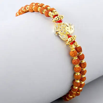 Ganesha Minimal Style Rakhi And Kaju Rolls Box - Distacart
