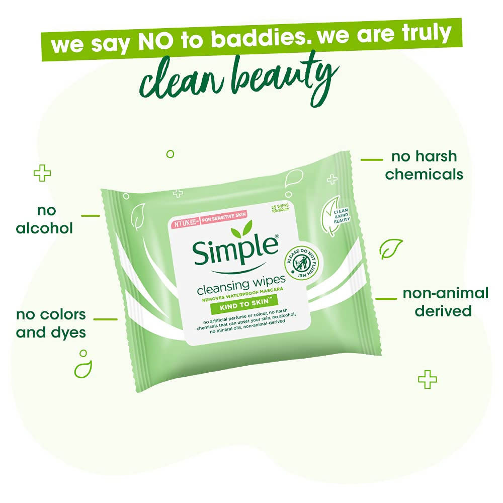 Simple Kind To Skin Cleansing Facial Wipes - Distacart