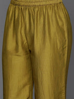 Thumbnail for Varanga Ethnic Motifs Zari Embroidered Regular Kurta with Trousers & Dupatta - Distacart