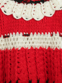 Thumbnail for ChutPut Hand knitted Crochet Red Panda Wool Dress - Red - Distacart