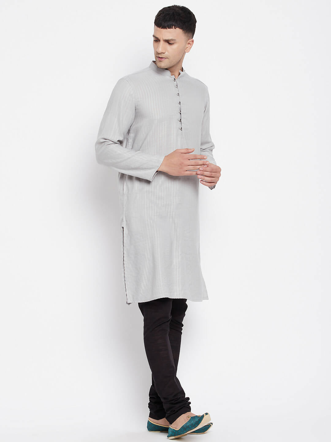 Even Apparels Beige Rayon Men's Kurta With Band Collar - Distacart