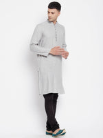 Thumbnail for Even Apparels Beige Rayon Men's Kurta With Band Collar - Distacart