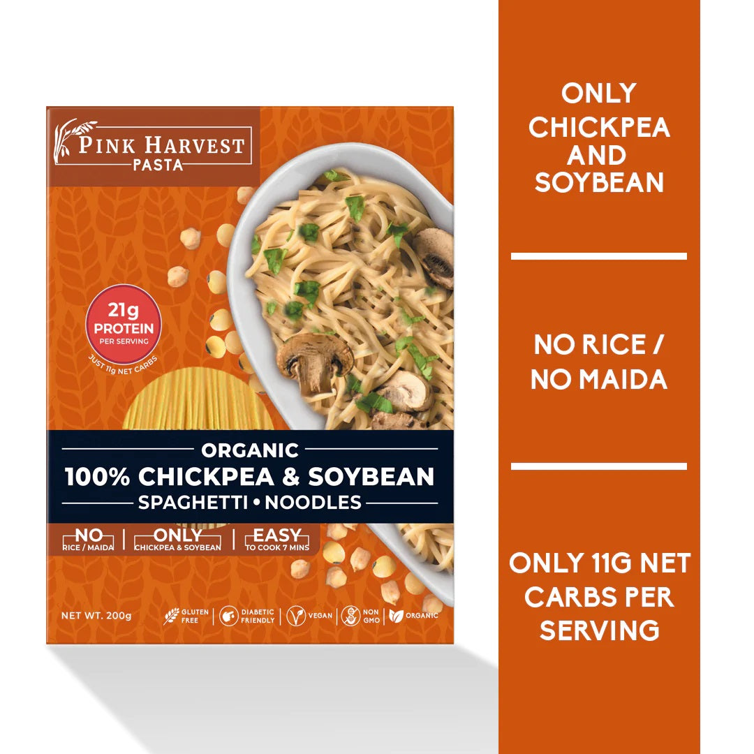 Pink Harvest Organic 100% Chickpea & Soybean Spaghetti Noodles - Distacart