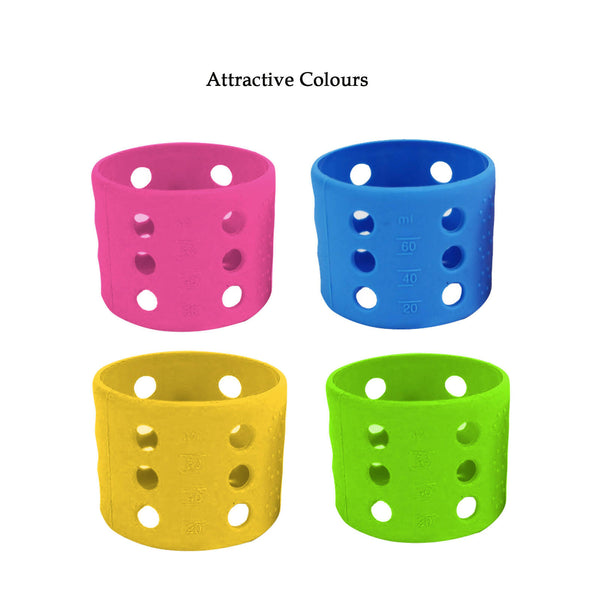 Safe-O-Kid Silicone Baby Feeding Bottle Cover Cum Sleeve for Insulated Protection 60mL- Green - Distacart