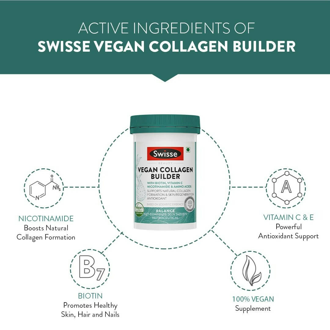 Swisse Vegan Collagen Builder with Biotin & Vitamin C - Distacart