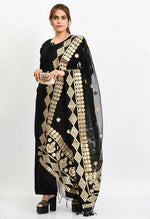 Thumbnail for Mominos Fashion Moeza Women Organza Gotta Patti Bridal Dupatta Black Dupatta - Distacart