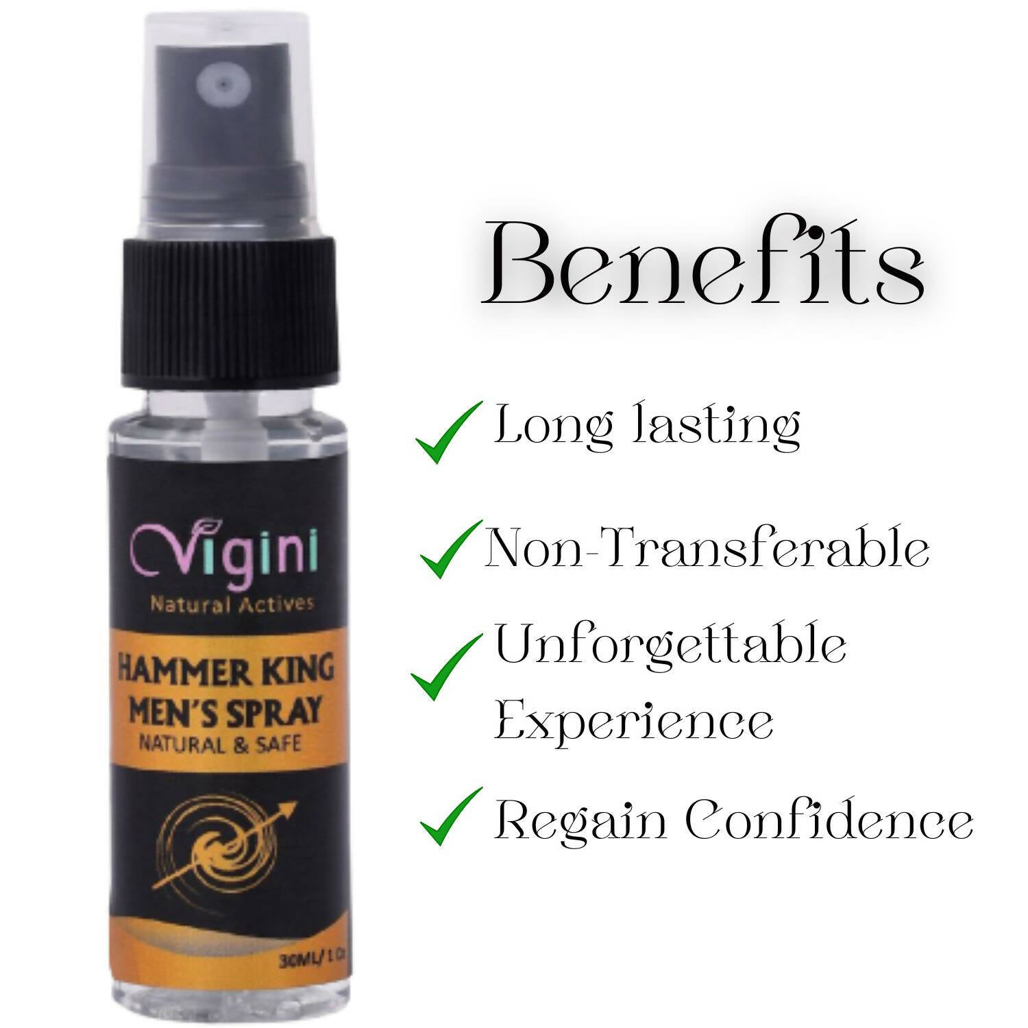 Vigini Natural Hammer King CFC Delay Spray Increase Time for Men - Distacart
