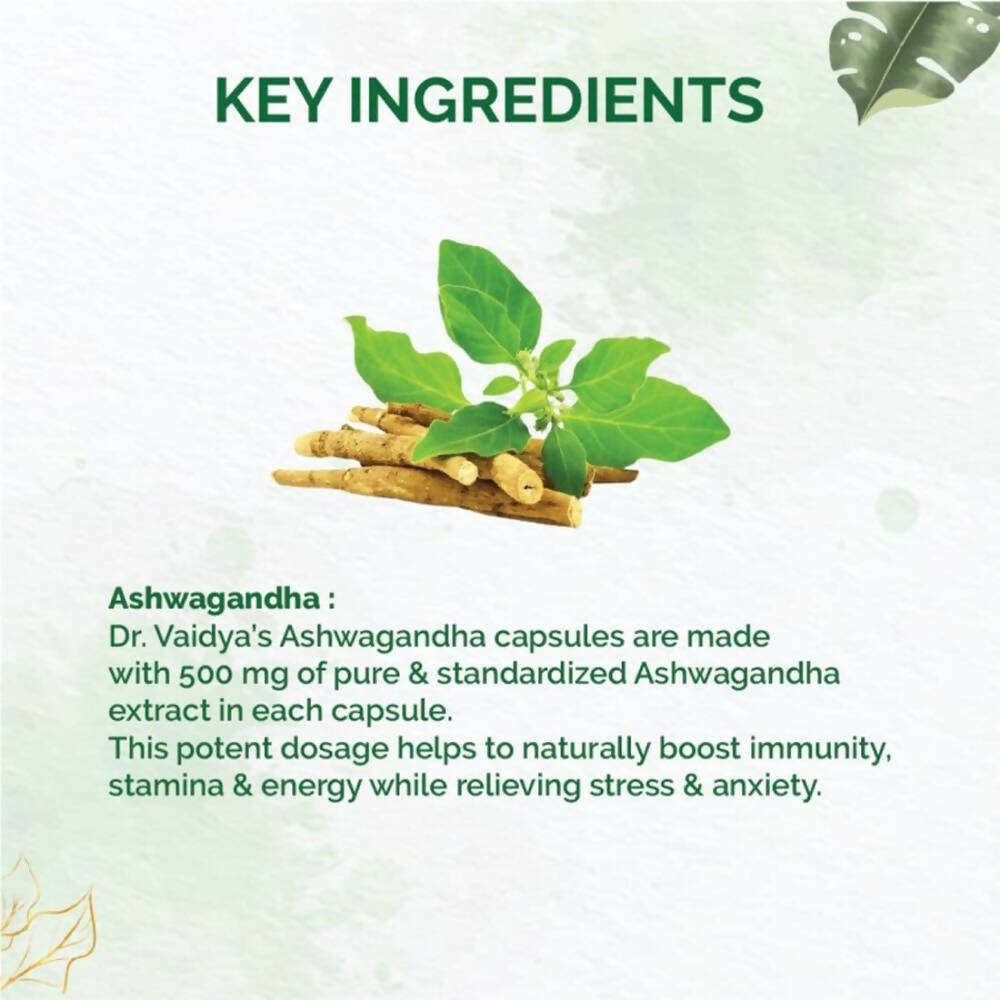 Dr. Vaidya's Ashwagandha Capsules - Distacart