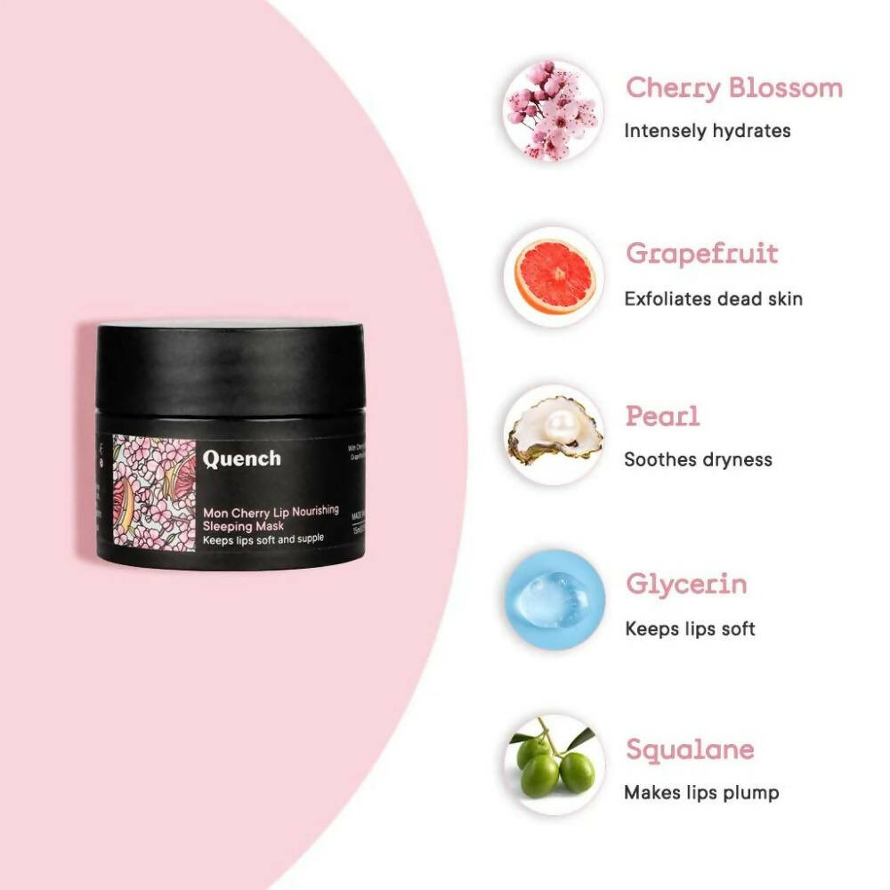 Quench Botanics Mon Cherry Lip Nourishing Sleeping Mask - Distacart