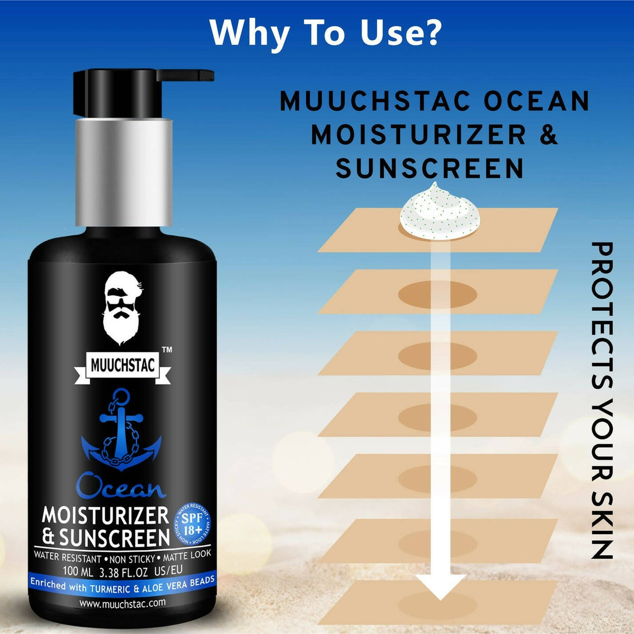 Muuchstac Ocean Moisturizer & Sunscreen For Men - Distacart