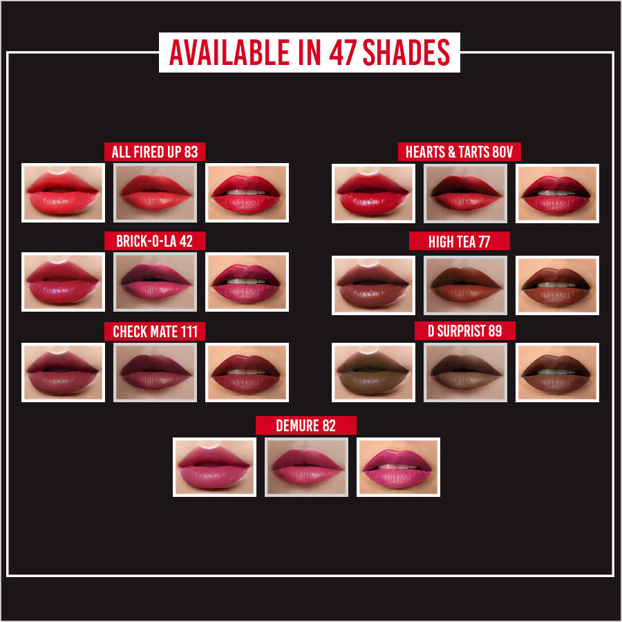 Colorbar Velvet Matte Lipstick All Fired Up 1 - Distacart