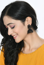 Thumbnail for Mominos Fashion Johar Kamal Latest Design Black Color Jhumkas - Distacart