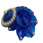 Thumbnail for Kundan HandiKrafts Designer Haldi Blue Kumkum Holder - Distacart