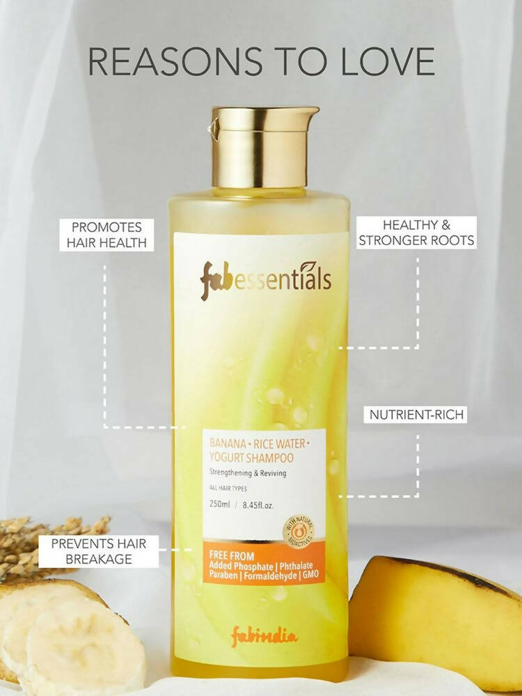 Fabessentials Banana Rice Water Yogurt Shampoo - Distacart