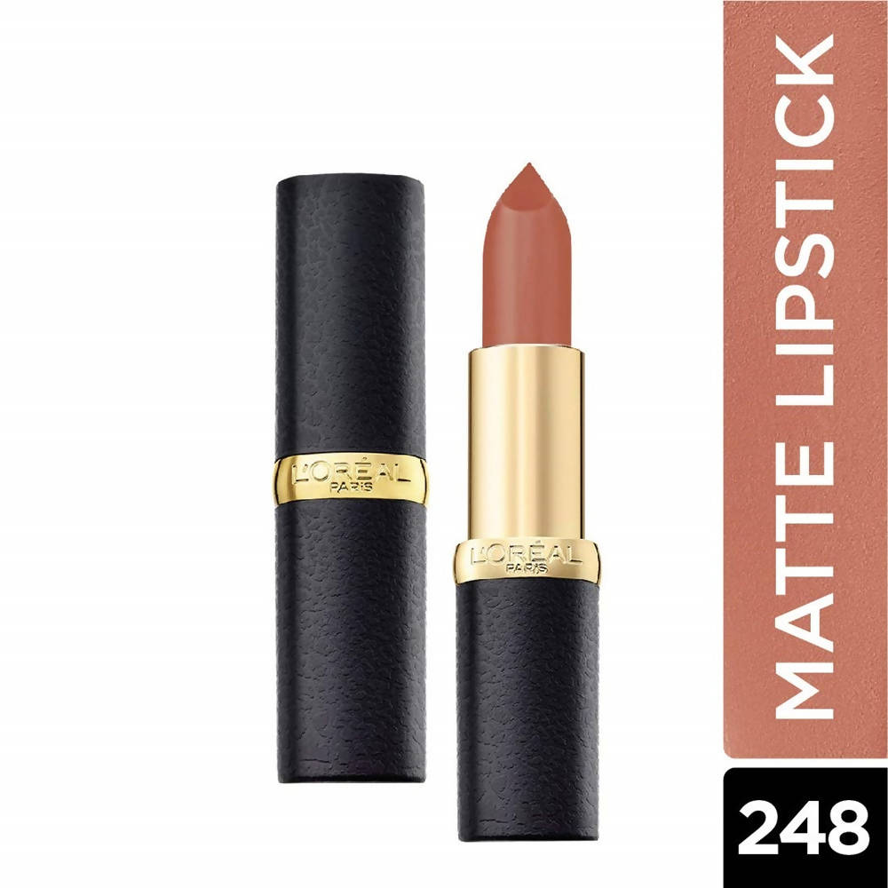 L'Oreal Paris Color Riche Moist Matte Lipstick - 248 Flatter Me Nude - Distacart