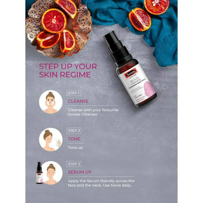 Swisse Skincare Blood Orange Brightening Facial Serum with Vitamin C - Distacart