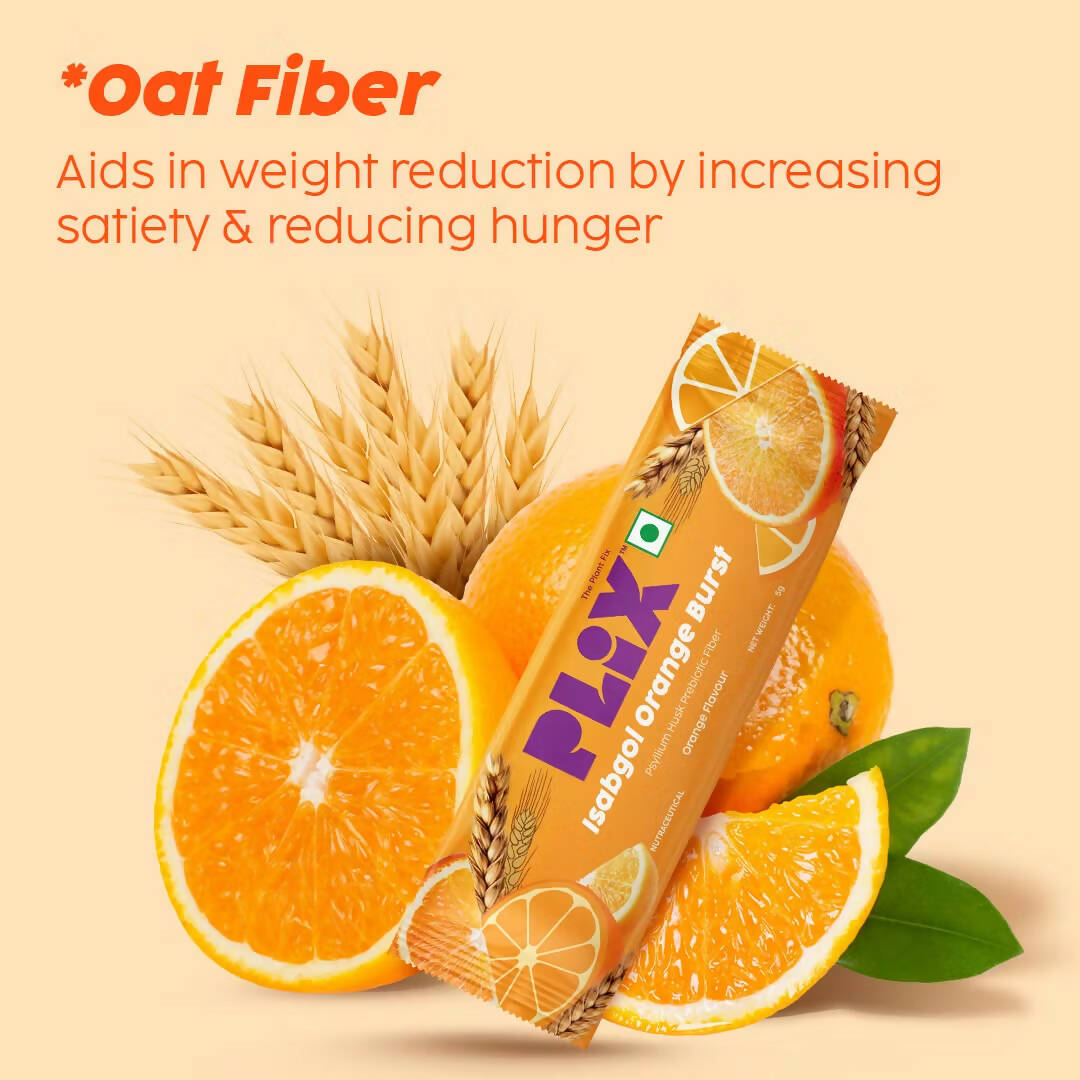 PLIX The Plant Fix Isabgol Orange Burst with Oat Fiber - Distacart
