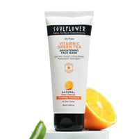 Thumbnail for Soulflower Vitamin C Green Tea Brightening Face Wash - Distacart