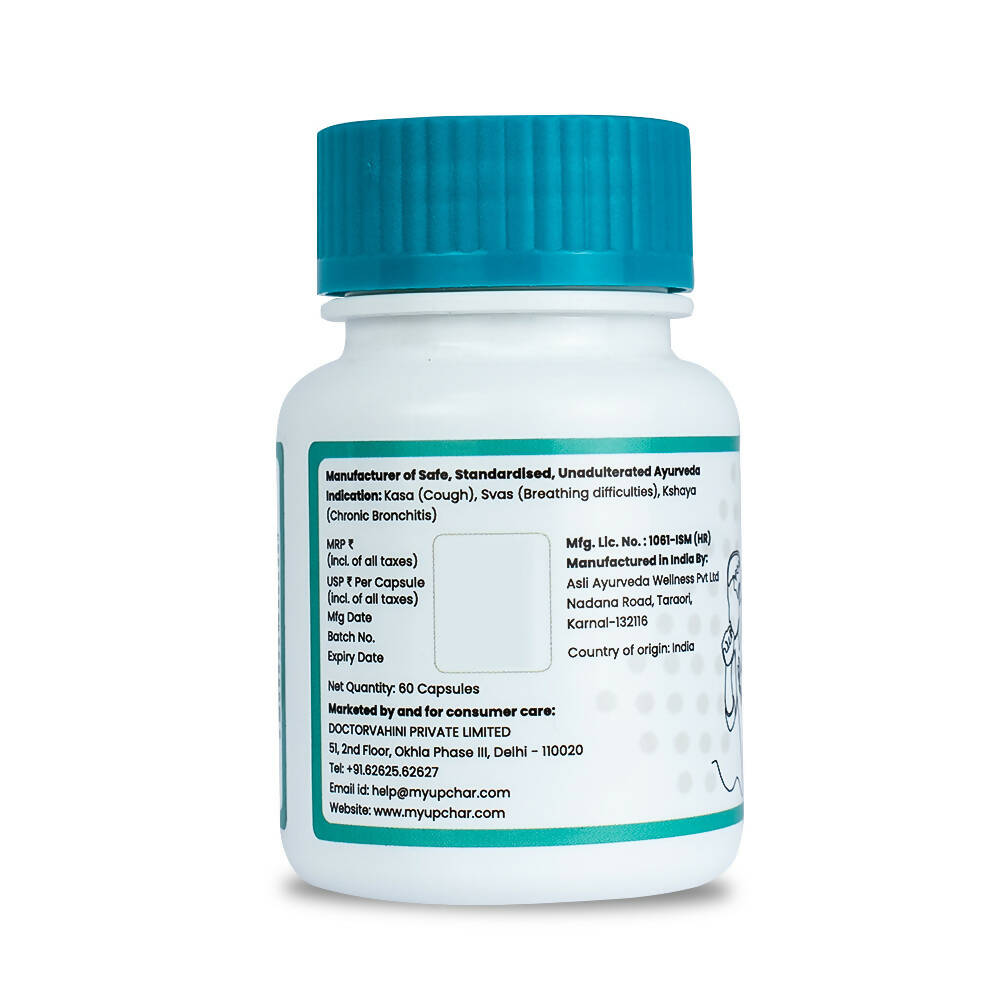 myUpchar Ayurveda Kaphaja Respiratory Support Capsules - Distacart