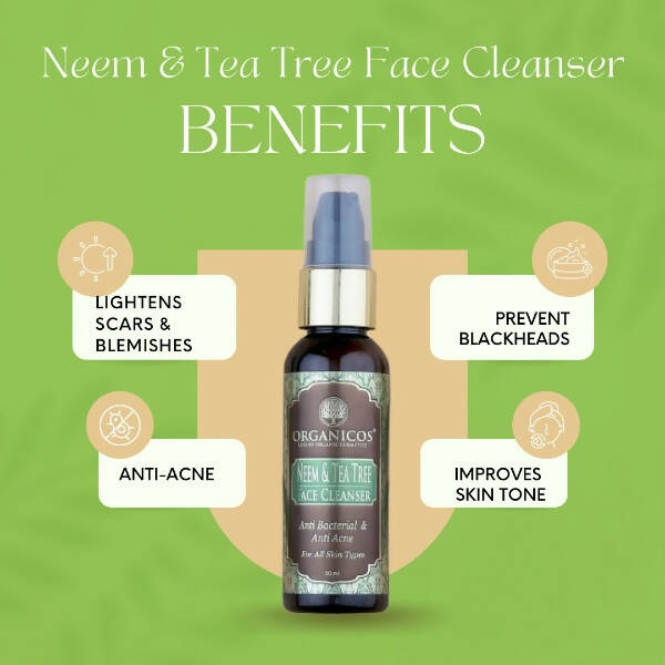 Organicos Neem & Tea Tree Face Cleanser - Distacart